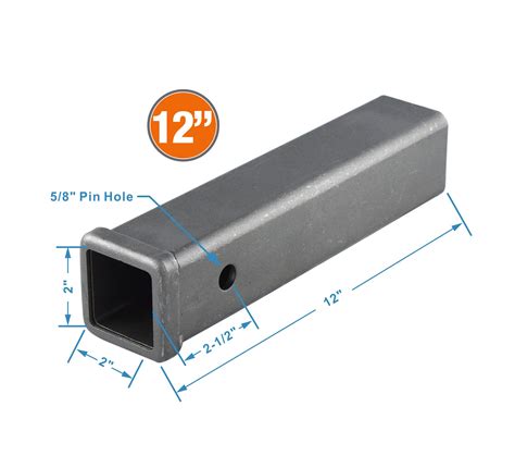 2 hitch receptor metal box|2 inch hitch receiver tube.